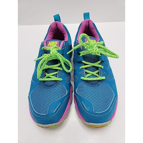 Nike Flex Trail Blue Green Pink Running Shoes Women's US 8.5 - Picture 2 of 8